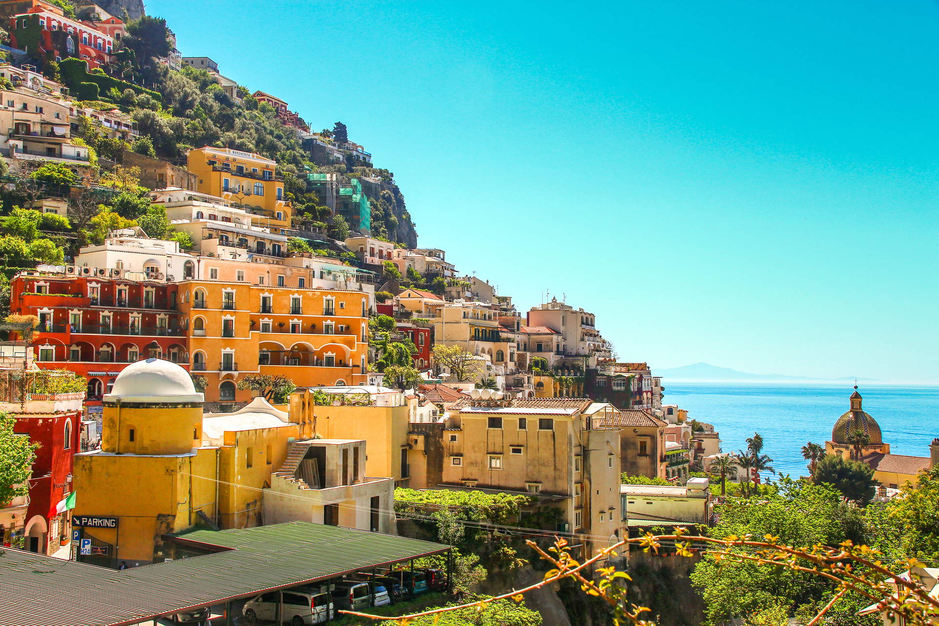 Colorful cliffside town of Positano on the Amalfi Coast