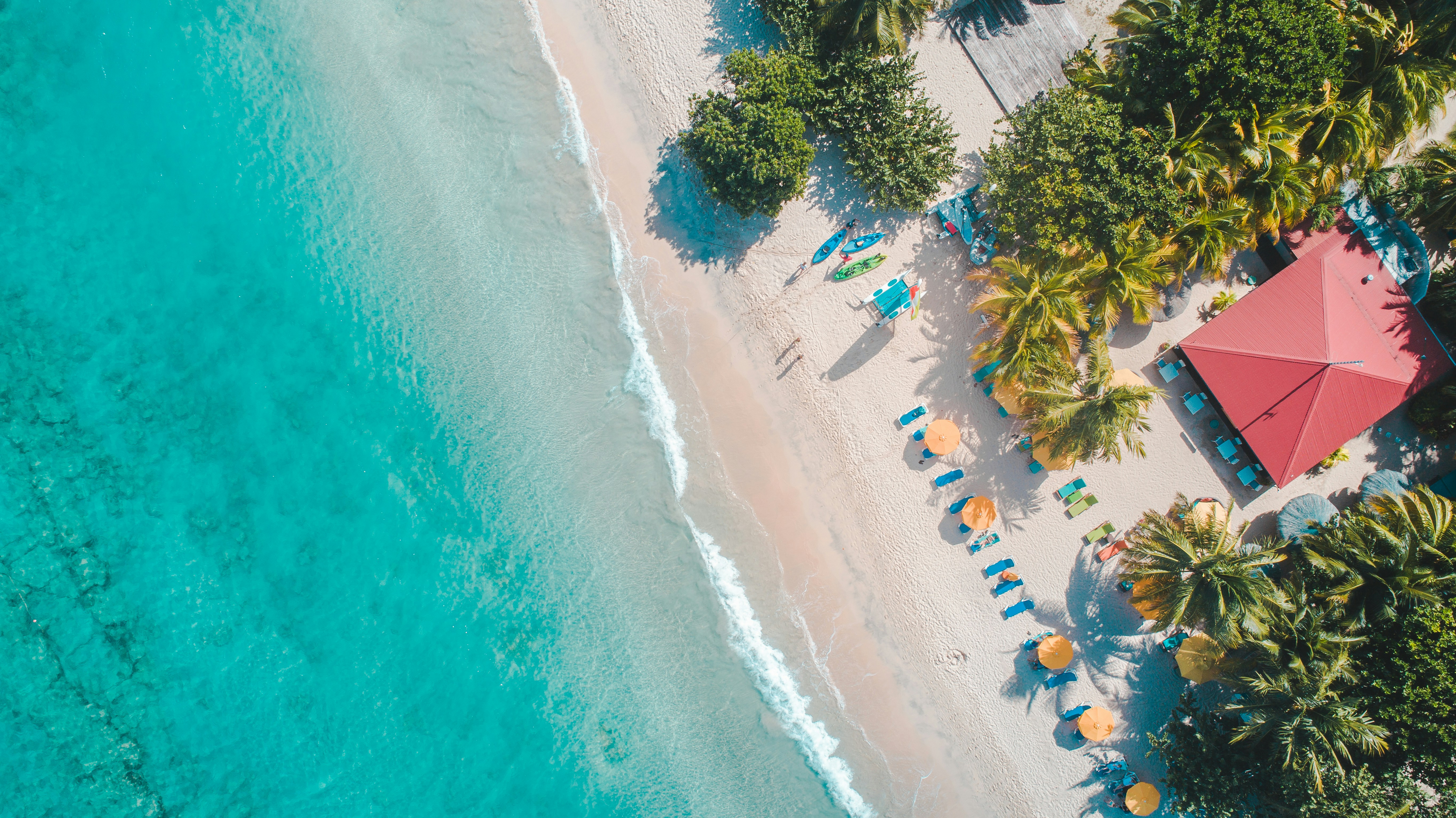 A calm turquoise bay in Antigua