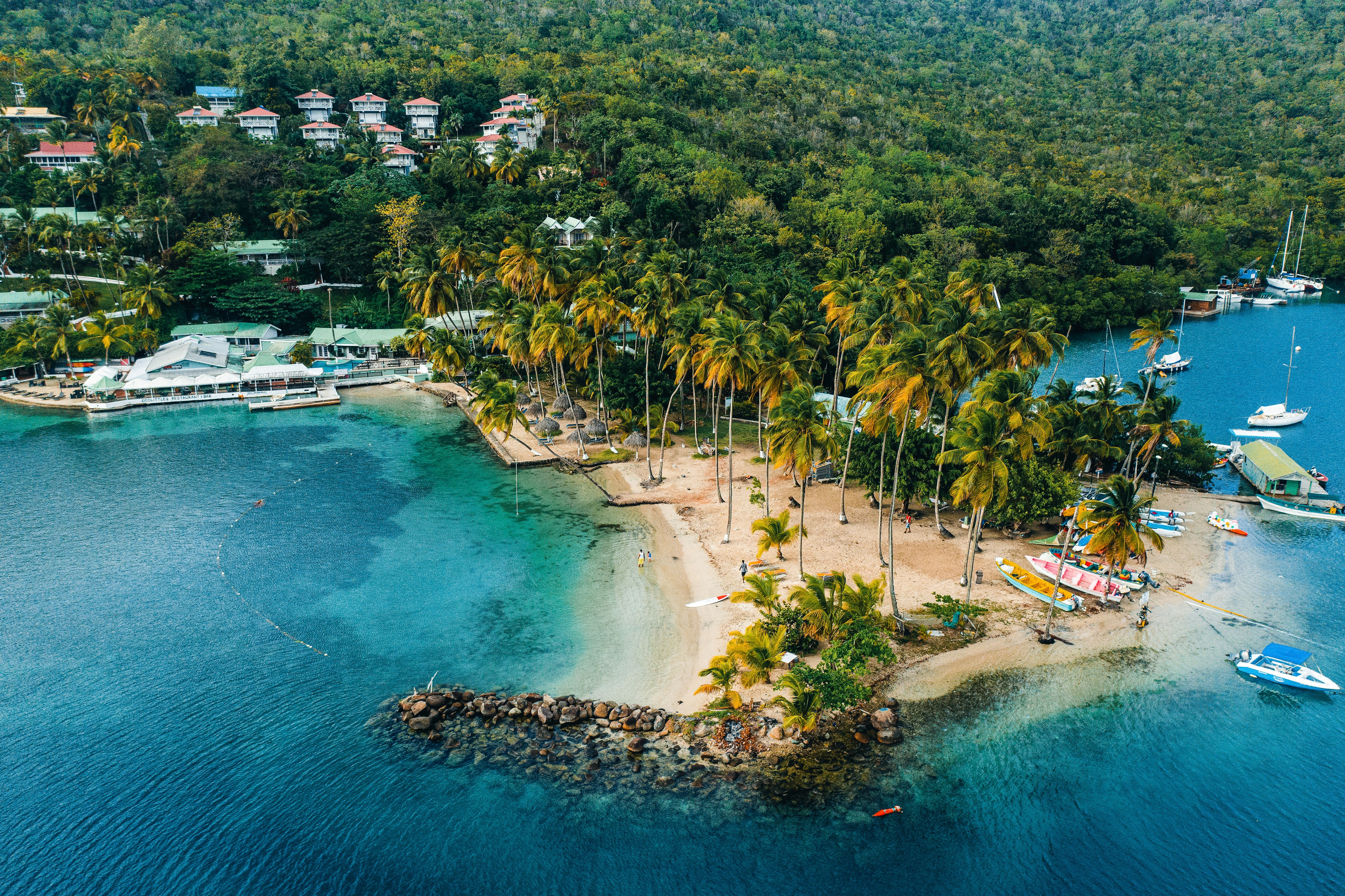 A relaxed Caribbean beach scene